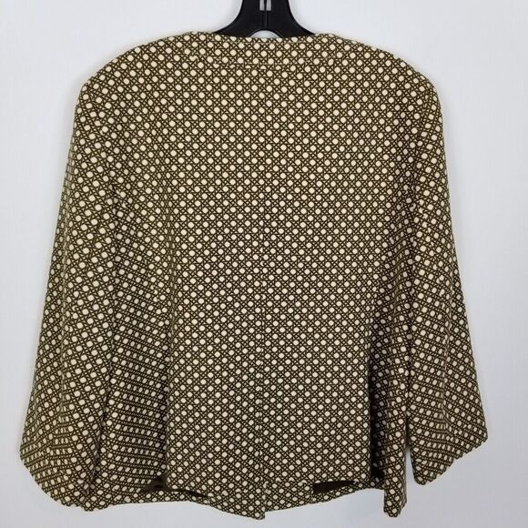 Talbots Woman Jacket Size 18 Brown Tan Button Front Round Neck Lined Career - Picture 2 of 4